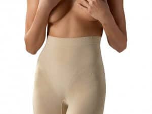 nude high support control shaping girdle from front of model