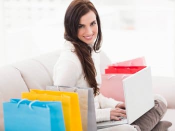 woman shopping online