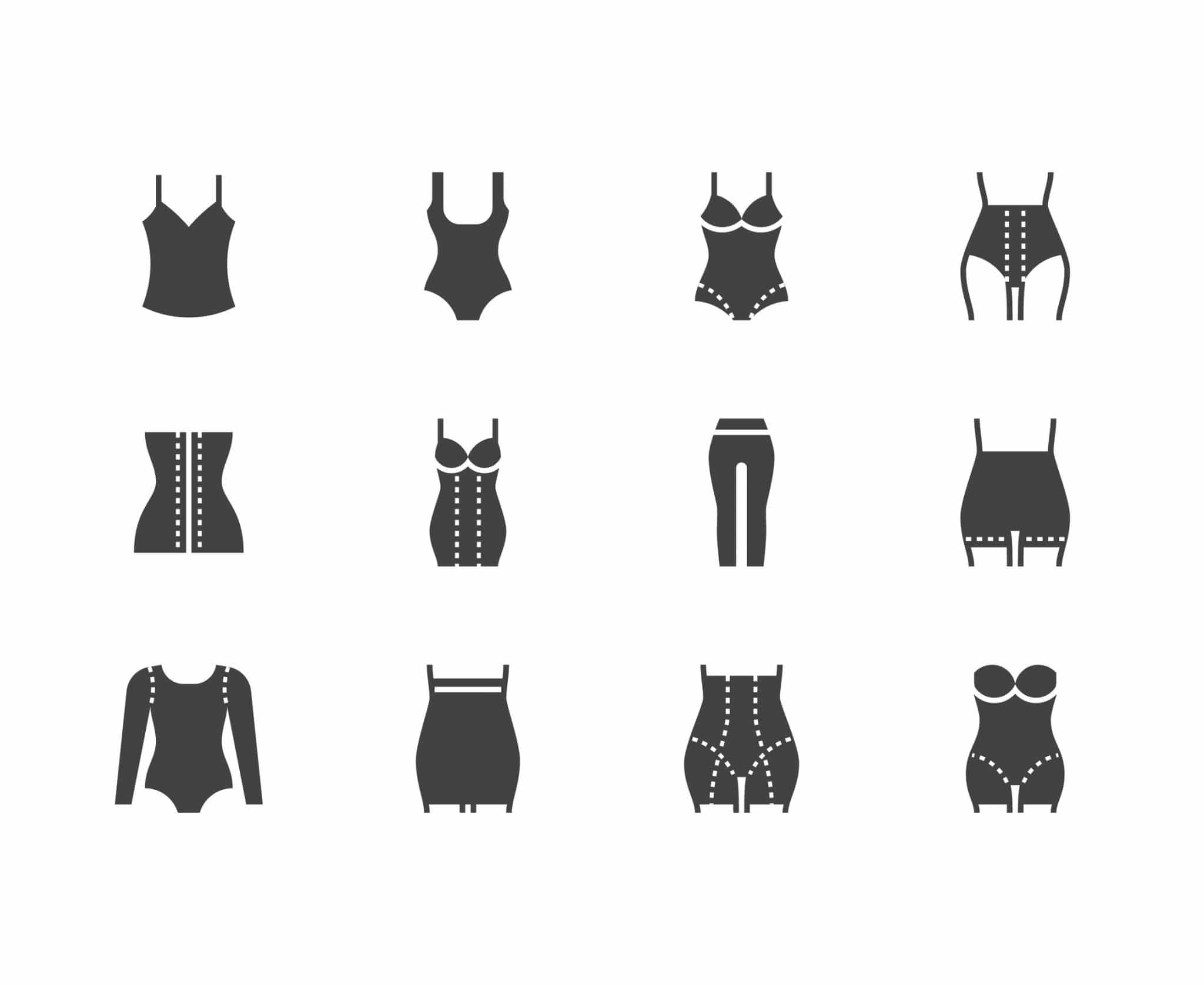 Premium Vector  Set with different styles of lingerie. panties