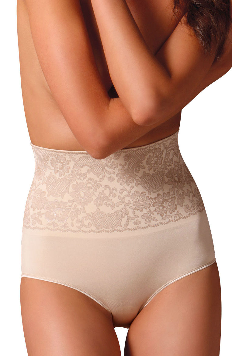 Control Body Shaping Brief With Screen Print Lace