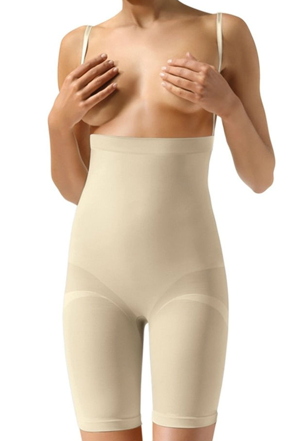 Control Body High Waist Long Shaping Shorts Skin - Nude